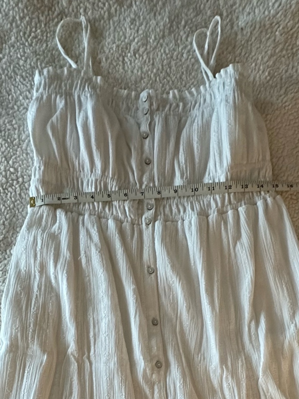 AE Ruched Button Up Midi Dress - Picture 3 of 7